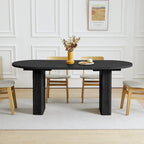 Oval Wood Dining Table 70.86" - Seats 4-6