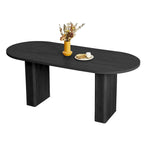 Oval Wood Dining Table 70.86" - Seats 4-6