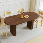 Oval Wood Dining Table 70.86" - Seats 4-6