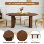 Oval Wood Dining Table 70.86" - Seats 4-6