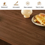 Oval Wood Dining Table 70.86" - Seats 4-6