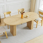 Oval Wood Dining Table 70.86" - Seats 4-6