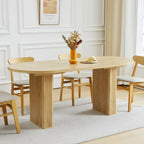 Oval Wood Dining Table 70.86" - Seats 4-6