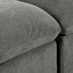 Gray U-Shaped Modular Corner Sofa with Ottomans - 4-6 Person