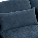 Gray U-Shaped Modular Corner Sofa with Ottomans - 4-6 Person