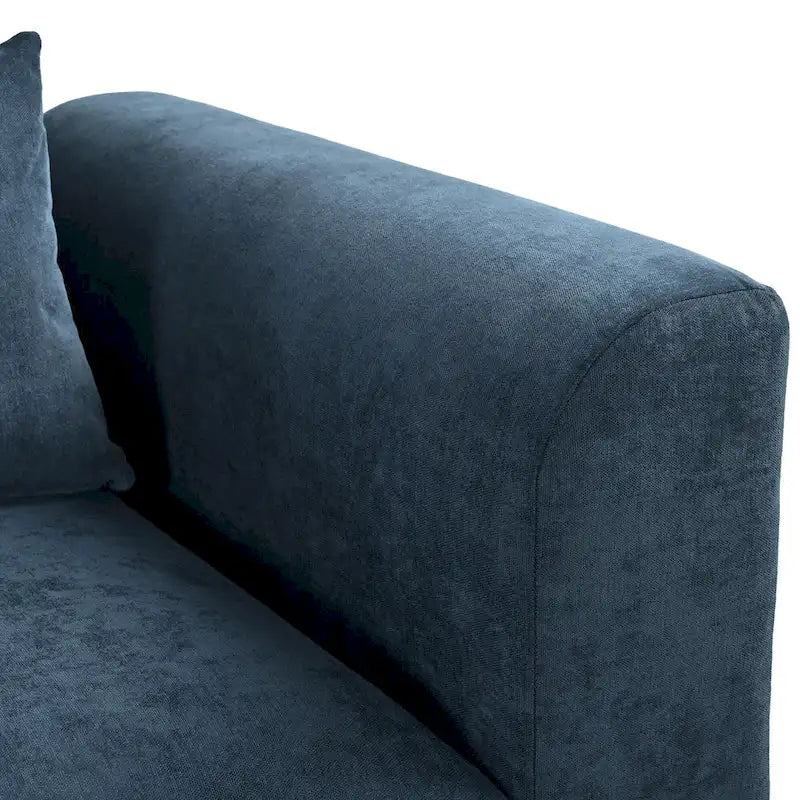 Gray U-Shaped Modular Corner Sofa with Ottomans - 4-6 Person