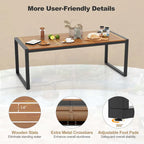 79 Acacia Wood 8-Person Patio Table with 1.9 Umbrella Hole