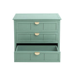 American Style 3-Drawer Vertical Chest Cabinet with Golden Handle for bedroom, living room