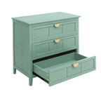 American Style 3-Drawer Vertical Chest Cabinet with Golden Handle for bedroom, living room