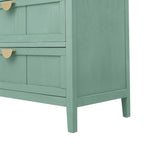 American Style 3-Drawer Vertical Chest Cabinet with Golden Handle for bedroom, living room