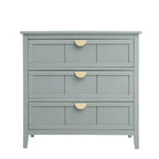 American Style 3-Drawer Vertical Chest Cabinet with Golden Handle for bedroom, living room