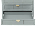 American Style 3-Drawer Vertical Chest Cabinet with Golden Handle for bedroom, living room