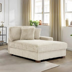 Modern Cotton Flannel Indoor Chaise Lounge Couch with Pillows