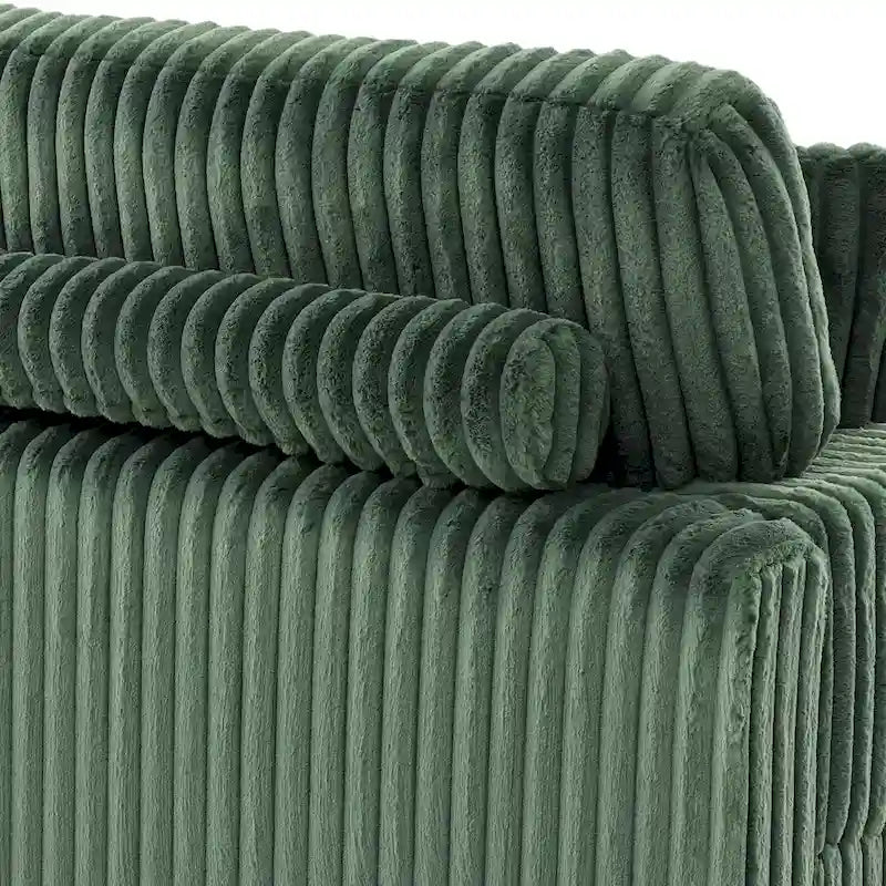 Modern Cotton Flannel Indoor Chaise Lounge Couch with Pillows