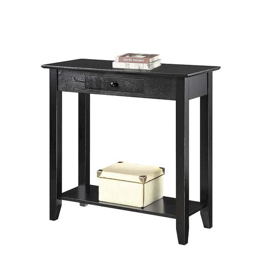 1-Drawer Hall Table with Shelf - Traditional Style