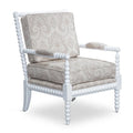 Gray Spindle Accent Chair with Cushion - Single Seat