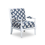 Gray Spindle Accent Chair with Cushion - Single Seat