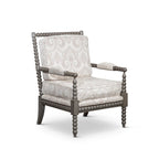 Gray Spindle Accent Chair with Cushion - Single Seat