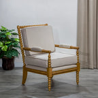 Gray Spindle Accent Chair with Cushion - Single Seat