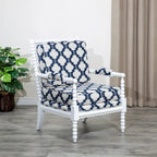 Gray Spindle Accent Chair with Cushion - Single Seat