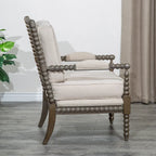 Gray Spindle Accent Chair with Cushion - Single Seat