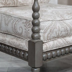 Gray Spindle Accent Chair with Cushion - Single Seat