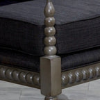 Gray Spindle Accent Chair with Cushion - Single Seat