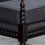 Gray Spindle Accent Chair with Cushion - Single Seat