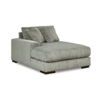 Beige Corduroy 5-Piece Sectional with Chaise