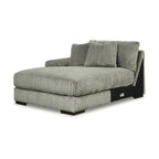 Beige Corduroy 5-Piece Sectional with Chaise