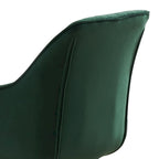 Set of 2 Velvet Swivel Dining Chairs with Golden Legs