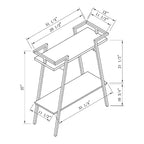 31-inch Metal Two-tier Console Table