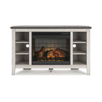 48" Corner TV Stand with Electric Fireplace - Gray Finish