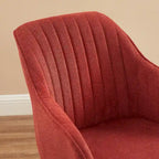 Set of 2 Mid-Century Swivel Dining Chairs with Wood Legs