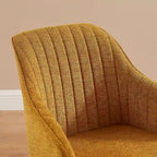 Set of 2 Mid-Century Swivel Dining Chairs with Wood Legs