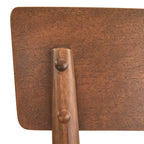 Walnut Counter Stool Set - Wheat Linen Upholstery - 26" Height - Set of 2