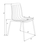 Transparent Acrylic Dining Chair with Chrome Legs - Modern Side Chair