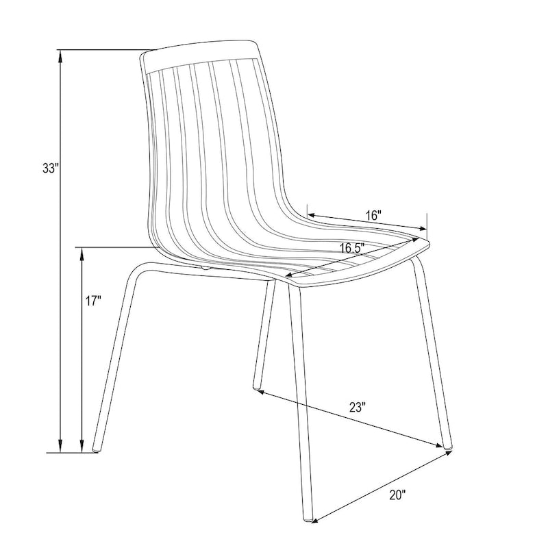 Transparent Acrylic Dining Chair with Chrome Legs - Modern Side Chair