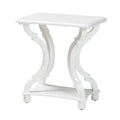 Black/White Wood End Table with Open Shelf