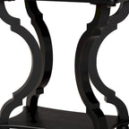 Black/White Wood End Table with Open Shelf