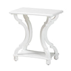Black/White Wood End Table with Open Shelf