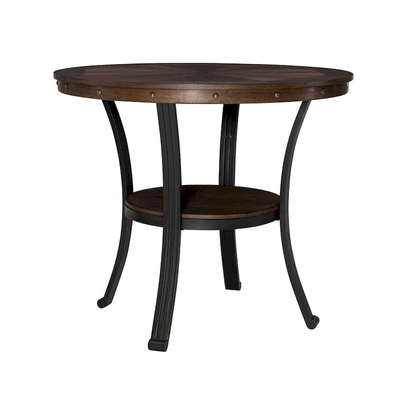 Round Counter Height Table - Umber Brown/Grey - 4 Person