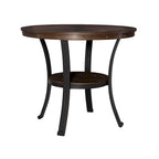 Round Counter Height Table - Umber Brown/Grey - 4 Person