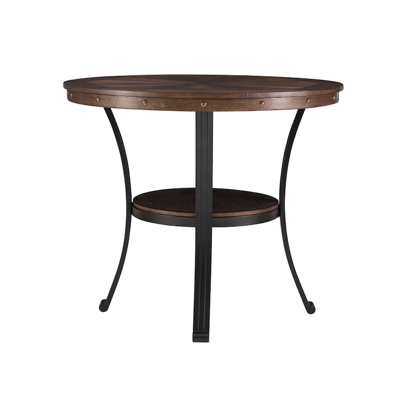 Round Counter Height Table - Umber Brown/Grey - 4 Person