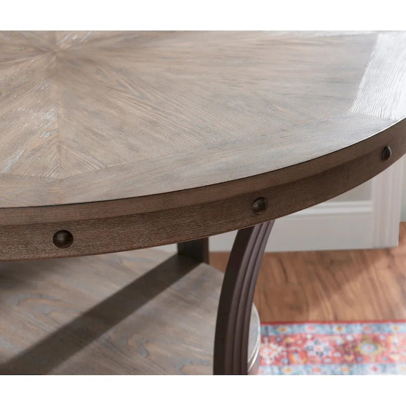 Round Counter Height Table - Umber Brown/Grey - 4 Person
