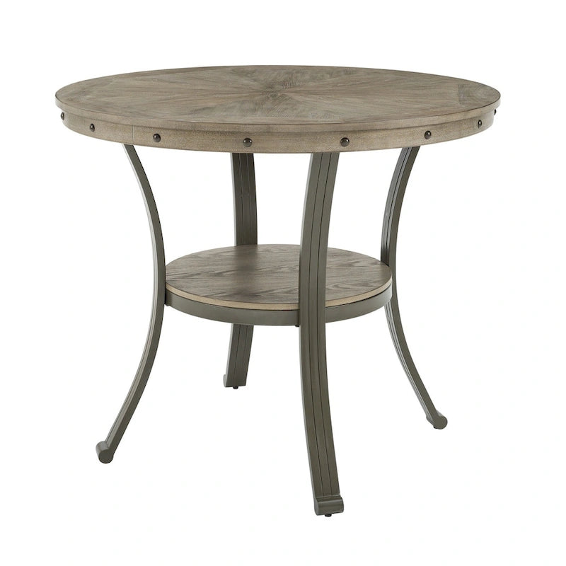 Round Counter Height Table - Umber Brown/Grey - 4 Person