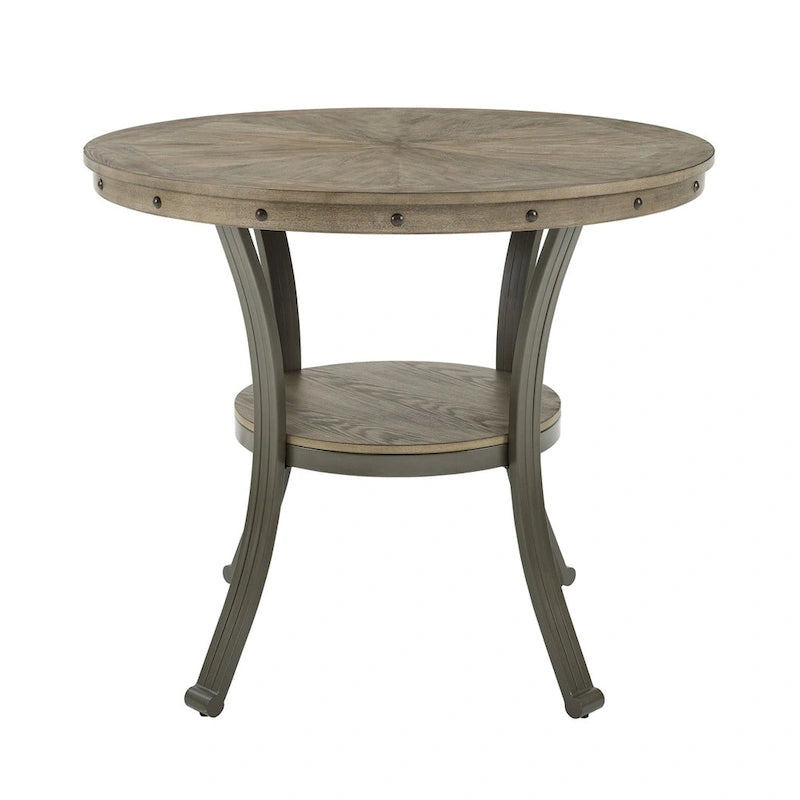 Round Counter Height Table - Umber Brown/Grey - 4 Person