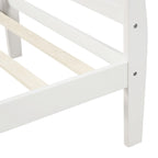 Wooden Slat Support Wood Platform Bed with Headboard