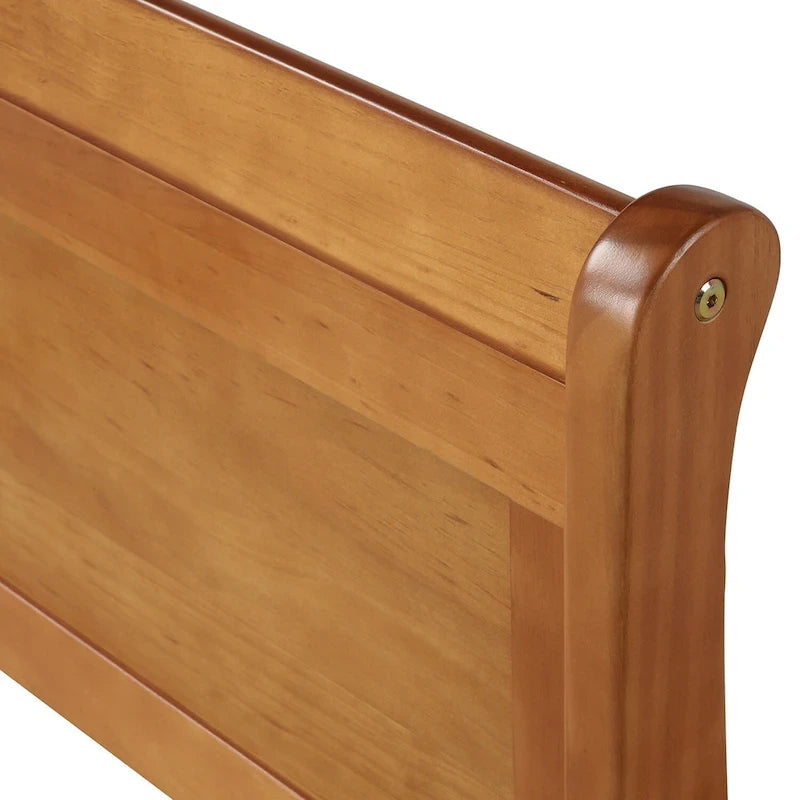 Wooden Slat Support Wood Platform Bed with Headboard