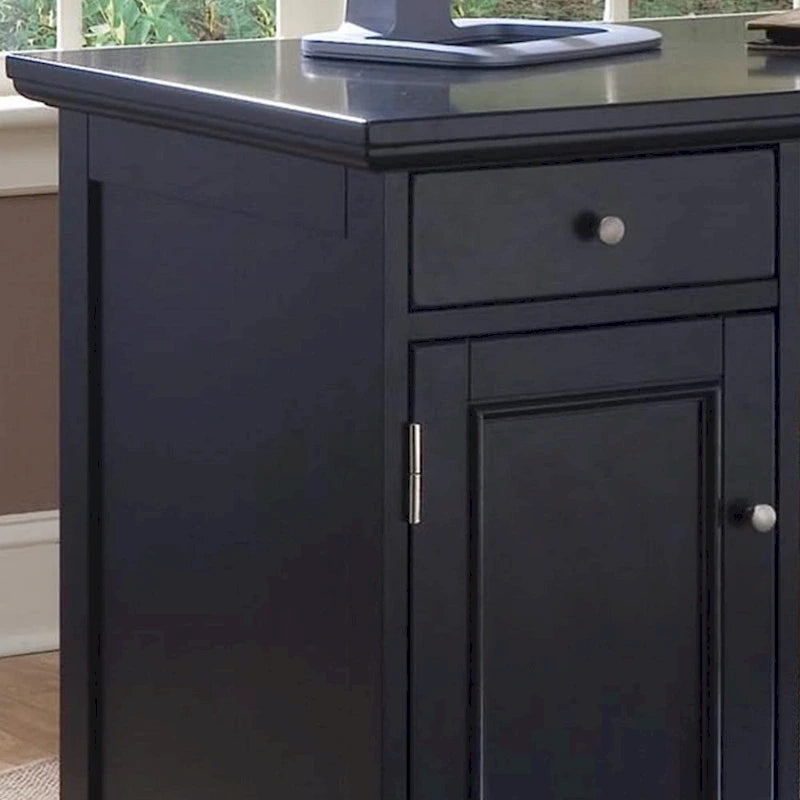 Bedford Black Pedestal Desk